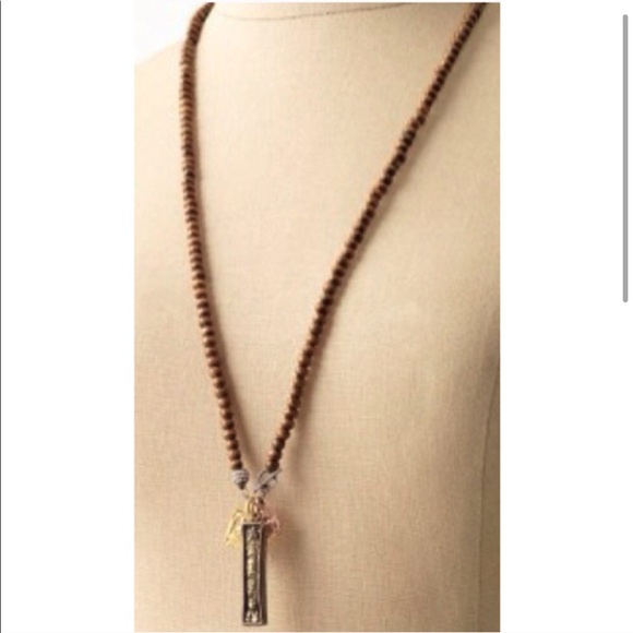 Stella & Dot | Awakening Charm Long Wooden Necklace Retired Stunner - Picture 2 of 4